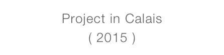 Project in Calais
( 2015 )